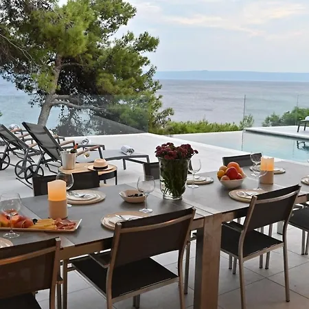 Villa Luxury Beachfront White Bellezza With Private Pool At The On Brac Island - Sumartin *